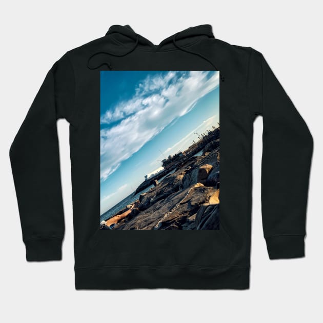 Sea Sky Nature Landscape Summer Travel Italian Beach Hoodie by eleonoraingrid